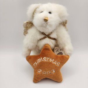 Boyds Bears Head Bean Collection Anuella Angel Christmas Tree Ornament 4.5" Tall